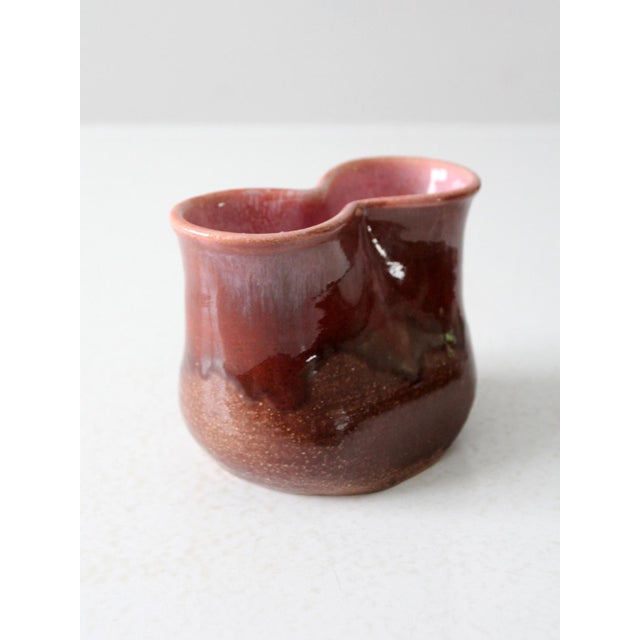 Ceramic Vintage Studio Pottery Double Vase For Sale - Image 7 of 10