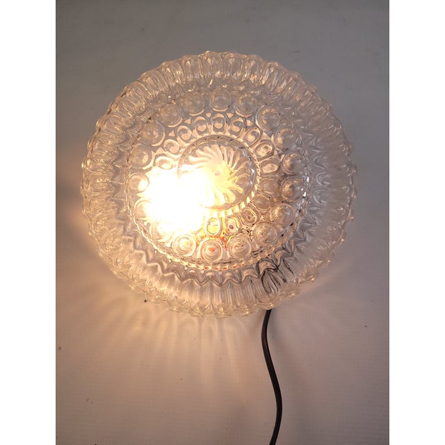 White Vintage Flush Mount in Glass, 1970s For Sale - Image 8 of 10