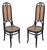 19th Century Vienna Secession Bent Oak & Cane High Back Side Chair No. 16 Attributed to Thonet, Pair For Sale