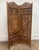 This is a stunning vintage hand carved two panel teak room divider or folding screen, possibly Indian or Thai. The...
