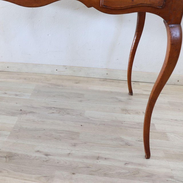 Antique Walnut and Cherry Wood Writing Desk, 1700s For Sale - Image 6 of 14