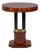 Art Deco Mahogany Center Table With Ebonized Column Base and Brass Trim For Sale