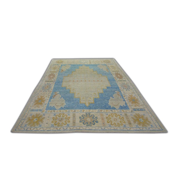 Modern Turkish Oushak Rug 6'2" x 9'1" For Sale In Houston - Image 6 of 7