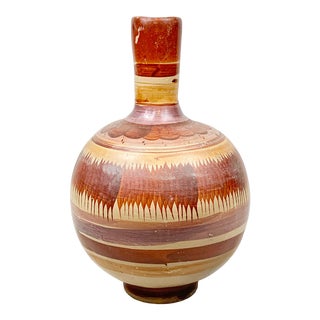 Vintage Handmade Large Southwestern Style Pottery Vase For Sale