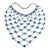 Vintage Dominique Bib Necklace Blue Rhinestones For Sale