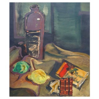 Dzidra Bauma, Still Life with Balsam, 1969, Watercolor on Paper For Sale