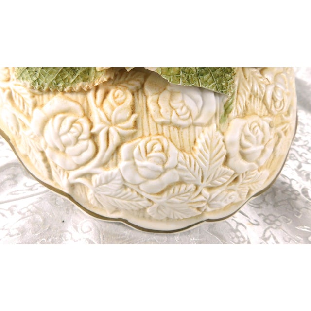 Unmarked White Ceramic Decorative or Serving Bowl With Lid # 27264 For Sale In San Francisco - Image 6 of 10