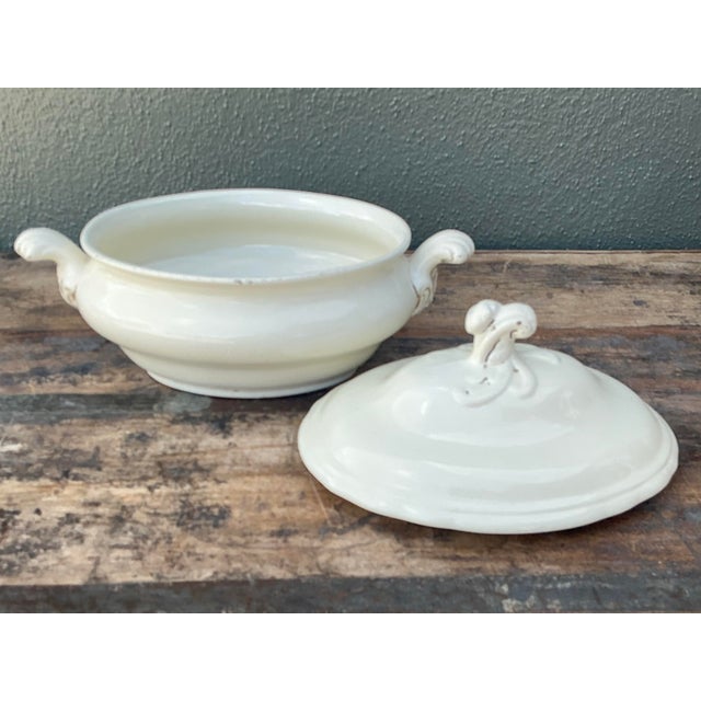 Vintage Glazed Ceramic Lidded Casserole For Sale In West Palm - Image 6 of 12