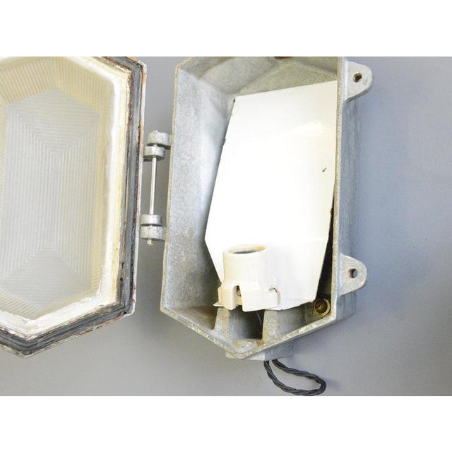 Industrial Bulkhead Lights by Maxlume, 1920s For Sale - Image 4 of 14