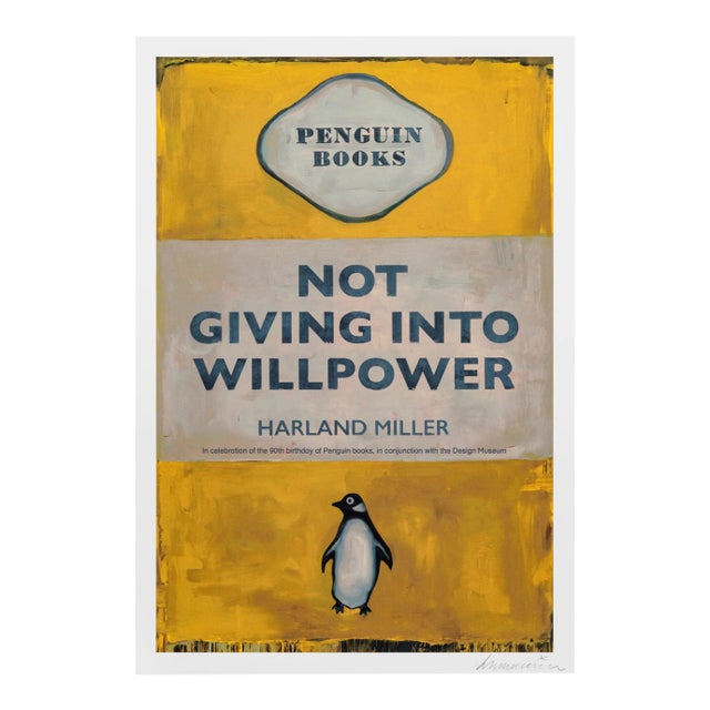 Harland Miller Not Giving Into Willpower Book Cover Poster, 2020s For Sale