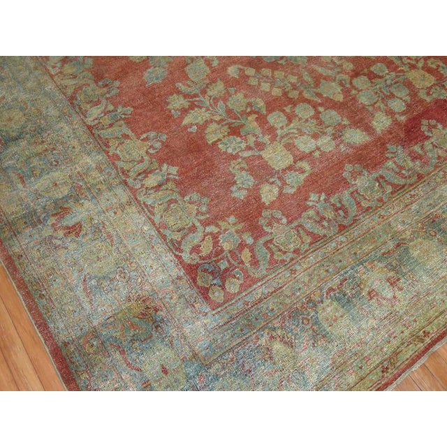 Early 20th Century Early 20th Century Zabihi Collection Decorative Persian Sarouk Carpet For Sale - Image 5 of 10