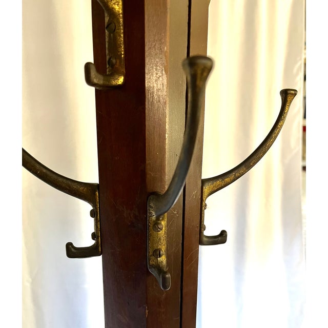 Early 1900s Arts & Crafts Expandable Standing Coat Rack For Sale - Image 9 of 18