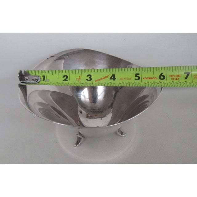 Mid 20th Century Primah H G Three Footed Silver Plated Bowl Mid Century For Sale - Image 9 of 11
