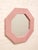 Postmodern Vintage Postmodern Octagonal Mirror With Pink Textile Frame For Sale - Image 3 of 8
