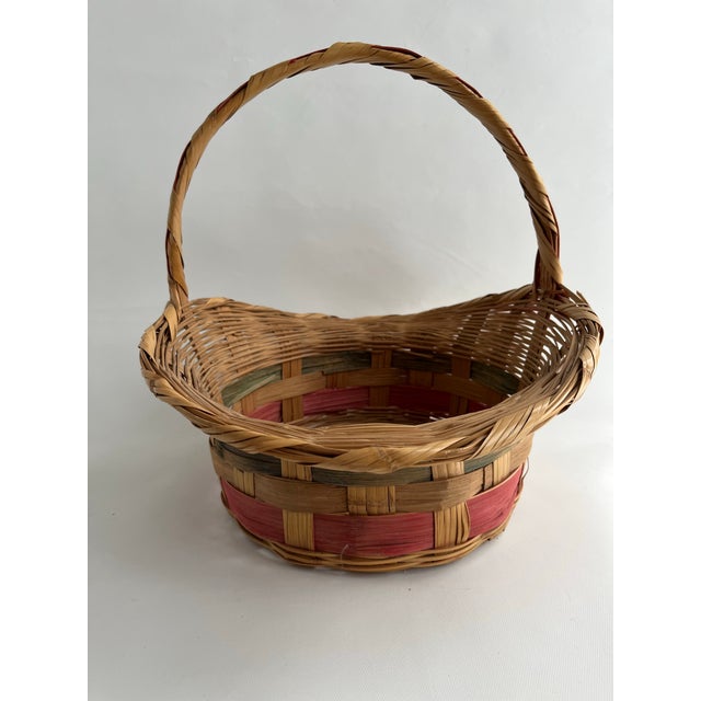 Children's Vintage Woven Easter Basket For Sale - Image 3 of 8