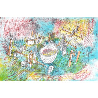 Espace De L'espece, Roberto Matta Lithograph on Arches, Signed and Numbered in Pencil For Sale