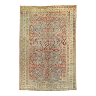 Early 20th Century Blue Persian Malayer Scatter Rug For Sale
