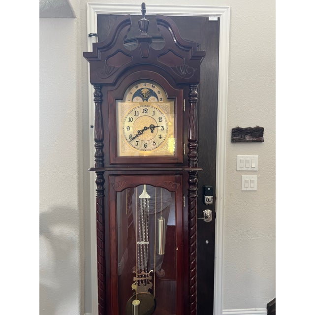 1990s 1990s French Grandfather Clock Working Perfectly For Sale - Image 5 of 6