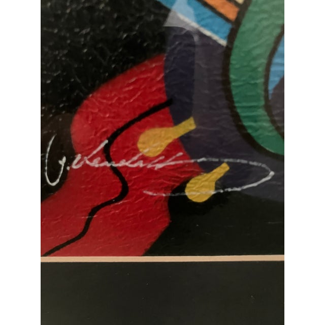 Mid-Century Modern Style Cubist Violinist Painting Signed G. Kendall For Sale - Image 9 of 10