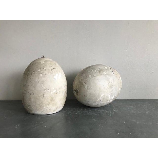French Original French 1970’s Plaster Speakers - a Pair Edison Style For Sale - Image 3 of 6