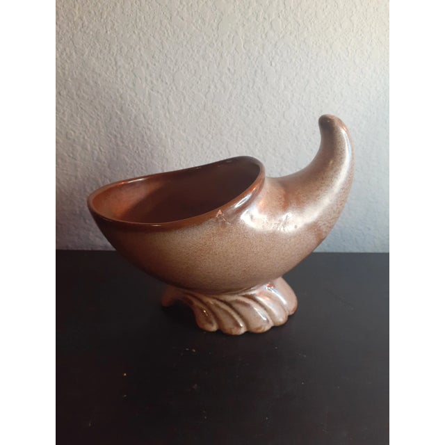 Ceramic 1950s Frankoma Cornucopia Vase For Sale - Image 7 of 7