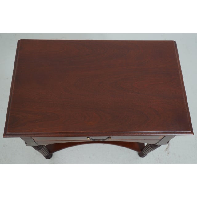 Pair of Ethan Allen Mahogany Two-Tier Nightstands For Sale In Philadelphia - Image 6 of 18