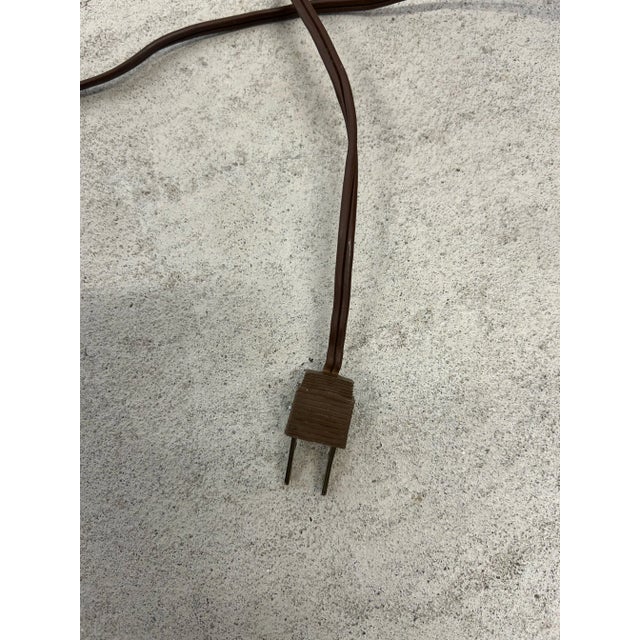 Pair of Mid a Century Modern Orange Table Lamps With Lava Glaze For Sale - Image 12 of 12