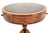 Antique Yew Wood Leather Top Drum Table, 1950s For Sale - Image 6 of 7