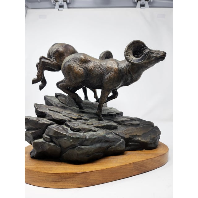 Bronze Statue Entitled "Down Windswept Peaks" by artist Clark Bronson. This is number 20 out of an addition of 75. It...