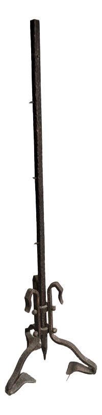 Brutalist Wrought Iron Sculpture Stand