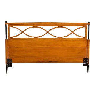 1970s Regency Style Mahogany Queen Headboard For Sale