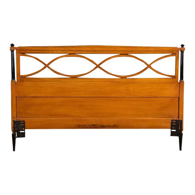 1970s Regency Style Mahogany Queen Headboard For Sale