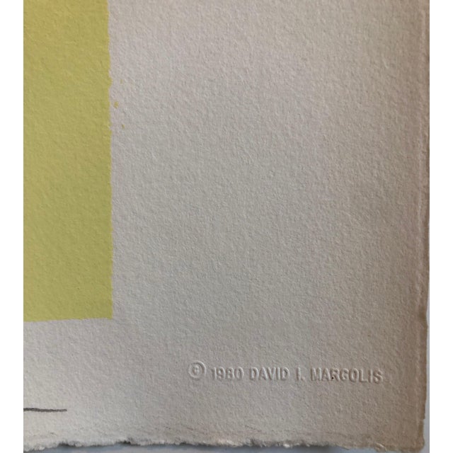 1970s Michael Steiner, 1980s Abstract Expressionism Color Field Silkscreen Serigraph Print Pale Yellow, c.1980 For Sale - Image 5 of 8