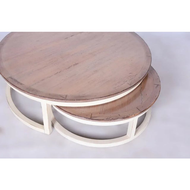 Mid-Century Coffee Tables in Cherry, France, 1960s, Set of 2 For Sale - Image 4 of 8