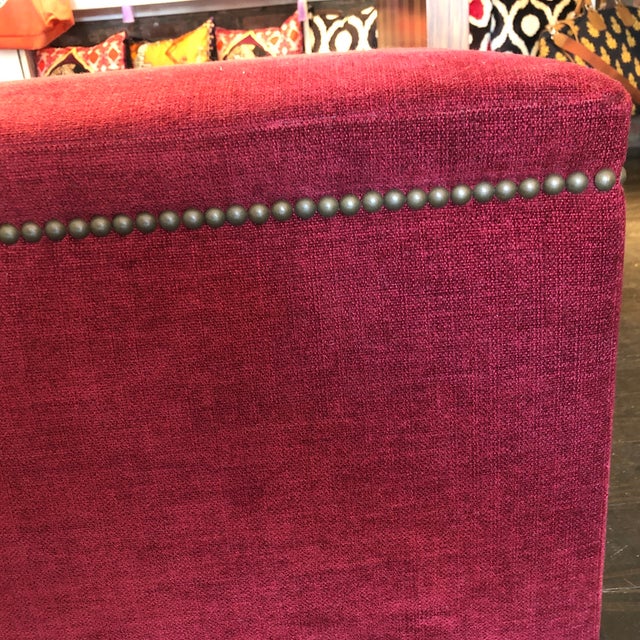 Clarence House Nailhead Ottomans - A Pair For Sale - Image 4 of 11