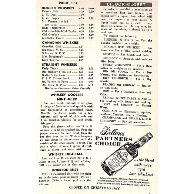 Traditional Wine and Liquor Guide 1955-56 For Sale - Image 3 of 4