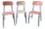 3 Vintage Heywood Wakefield Heywoodite Plastic and Chrome School Chairs For Sale
