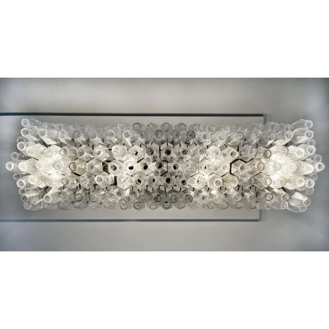 Mid 20th Century Crystal Murano Poliedri 138 Transparent Glasses Chandelier by Carlo Scarpa For Sale - Image 11 of 11
