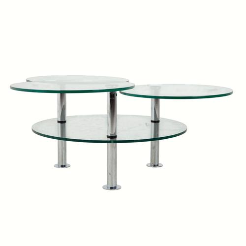Silver K 180 Coffee Table in Glass and Chrome from Ronald Schmitt For Sale - Image 8 of 11