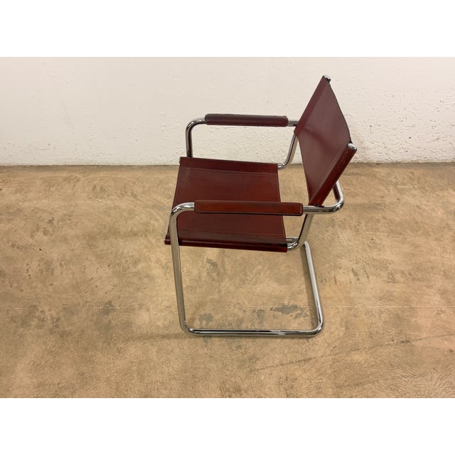 Purple MG5 Cantilever Chair in Leather by Mart Stam for Matteo Grassi, 1970s For Sale - Image 8 of 15