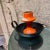 For your consideration, Dansk Hand Painted Wood Candle Holder by A. F. Rasmussen Denmark 1960s Wood painted Orange...