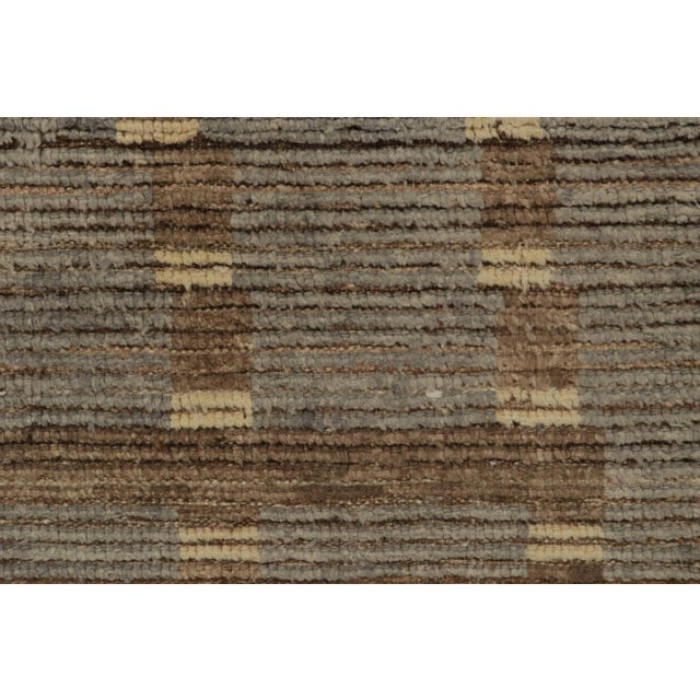 Rug & Kilim’s Modern Rug with Beige-brown Geometric Patterns - 12x16 For Sale In New York - Image 6 of 7