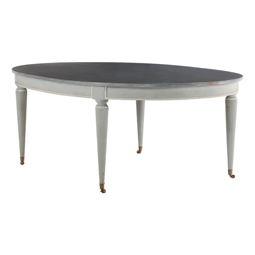A Large French Directoire Style Painted Dining Table, C. 1940. | Chairish
