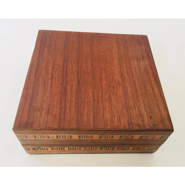 Middle Eastern Inlaid Marquetry Mosaic Box For Sale - Image 10 of 11