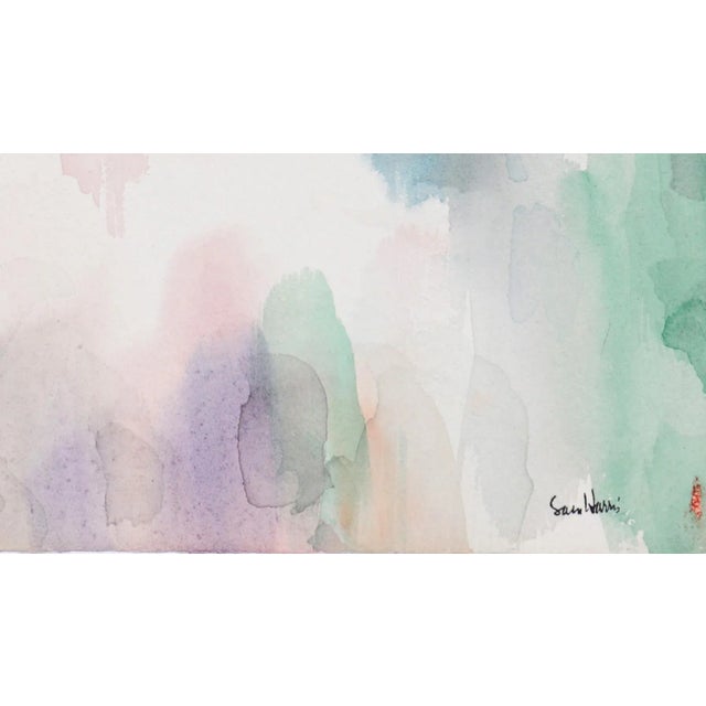 This 20th century watercolor abstract on paper is by artist, poet and writer, Sam Hugh Harris who painted in the great...