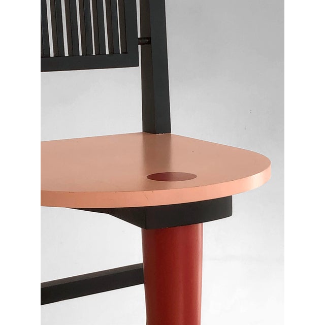 Black Vintage French Sculptural Chair, 1980s For Sale - Image 8 of 11