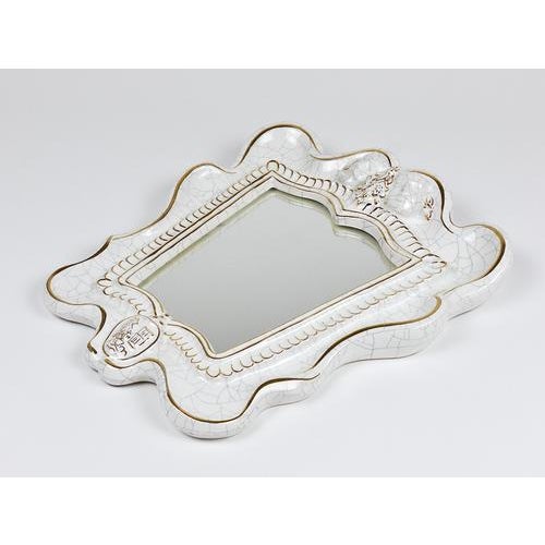 Art Deco Theater Terracotta Wall Mirror attributed to Gmundner Keramik, Austria, 1950s For Sale - Image 3 of 15