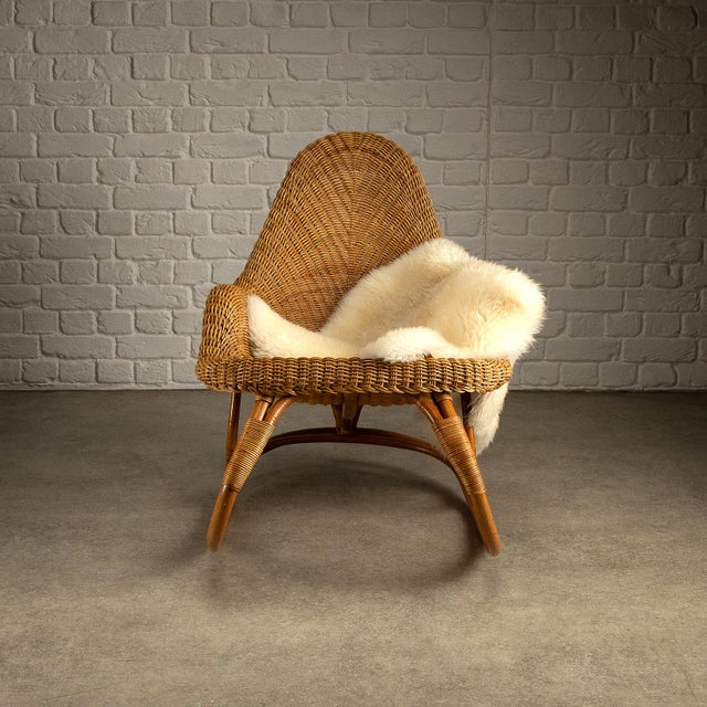 Art Nouveau Rocking Chair in Wicker by Victor Horta, 1905 For Sale - Image 18 of 18