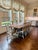 Design Group Bespoke 90” Wood & Iron Trestle Dining Table With 8 Custom Swedish Rococo Chairs by Slovack-Bass For Sale - Image 4 of 10
