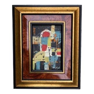 Contemporary Original Stephen Heigh Abstract Painting “Jazz” Framed For Sale